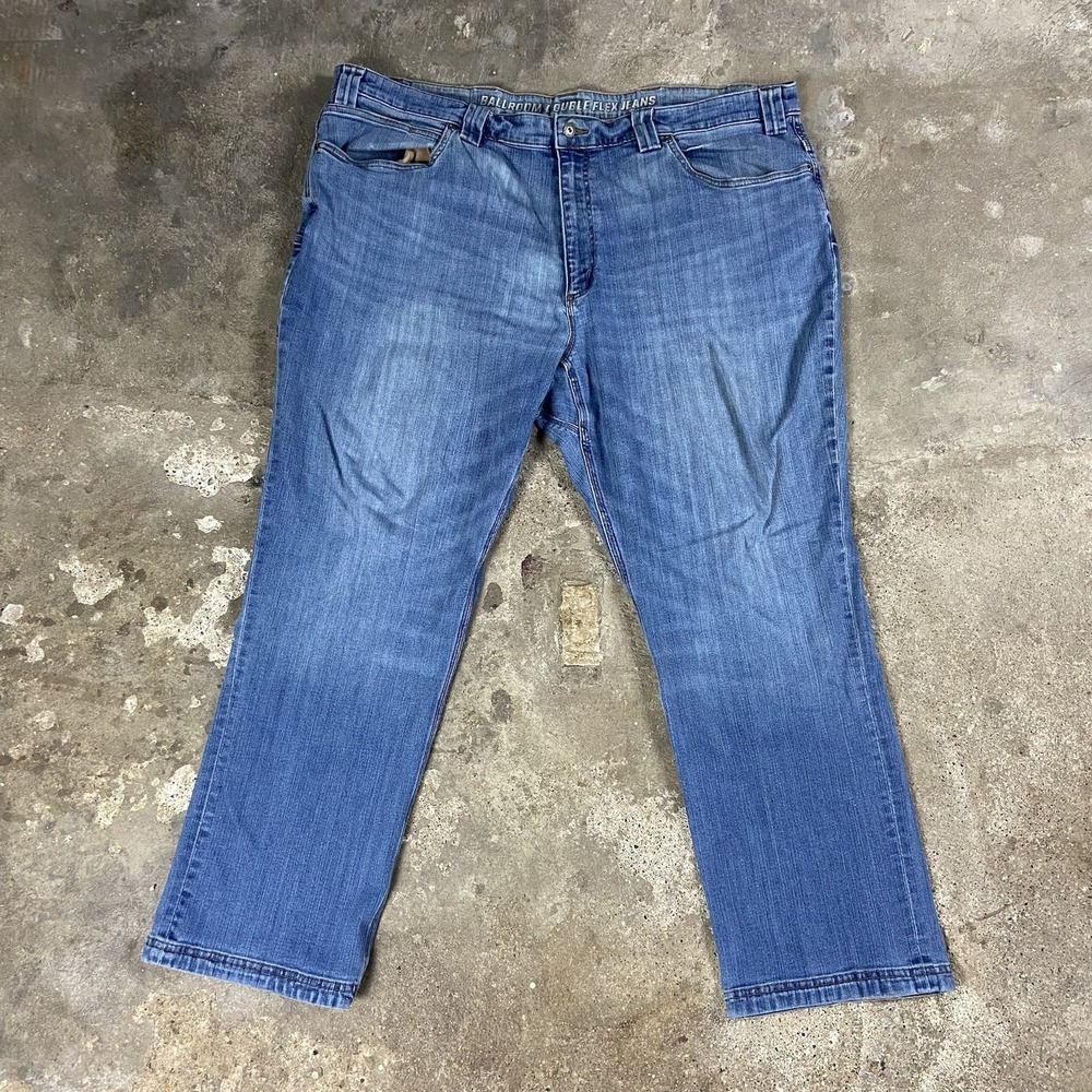 Duluth Trading Jeans Size 44x32 Blue Denim Ballroom Double Flex  Medium Wash